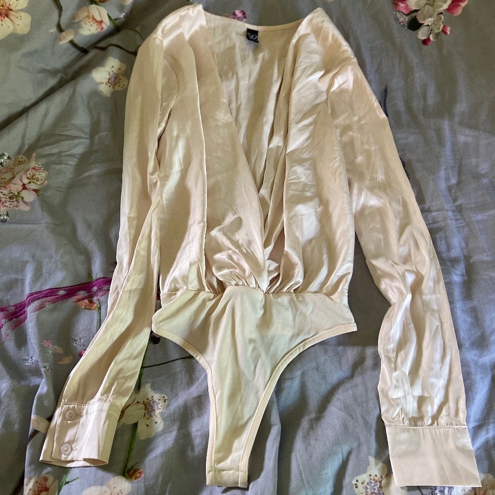 Satin Cream Body Suit